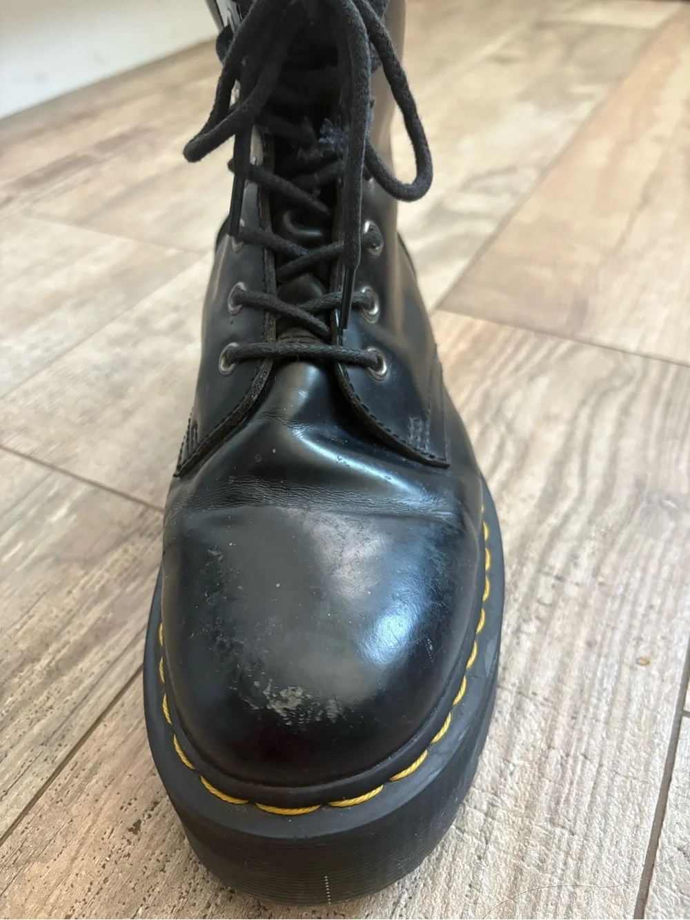 Dr. Martens LEFT shoe ONLY Black Jadon Platform Lace-Up Boot Sz 8 Men Sz 9 women